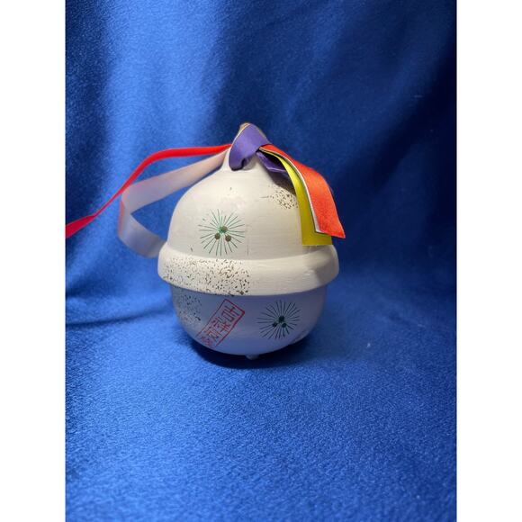 Bisque Ceramic Collectable Japanese Bell and Colorful Ribbon - Picture 3 of 7